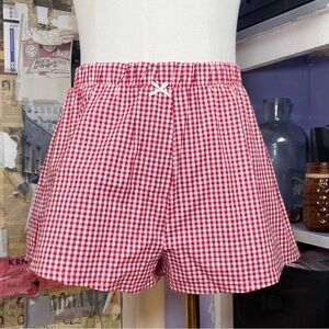 Altar’d State Red Gingham Pajama Shorts